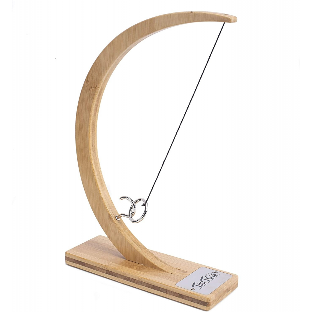 Tiki Toss Hook and Ring Game Desktop Bamboo Edition
