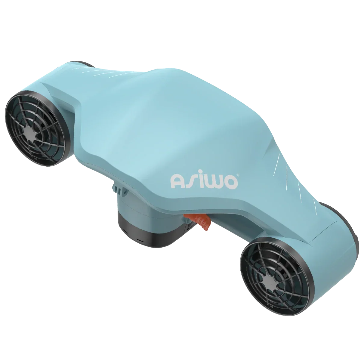 Asiwo Manta 2 underwater scooter in cyan