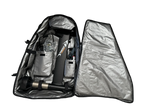 Waydoo Flyer EVO black mast bag shown with equipment for illustration; equipment not included
